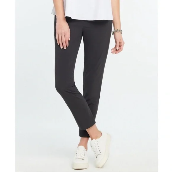 NIC + ZOE Tech Stretch Relaxed Ankle Pants Black Size 12 Slim Straight Leg - Picture 10 of 10